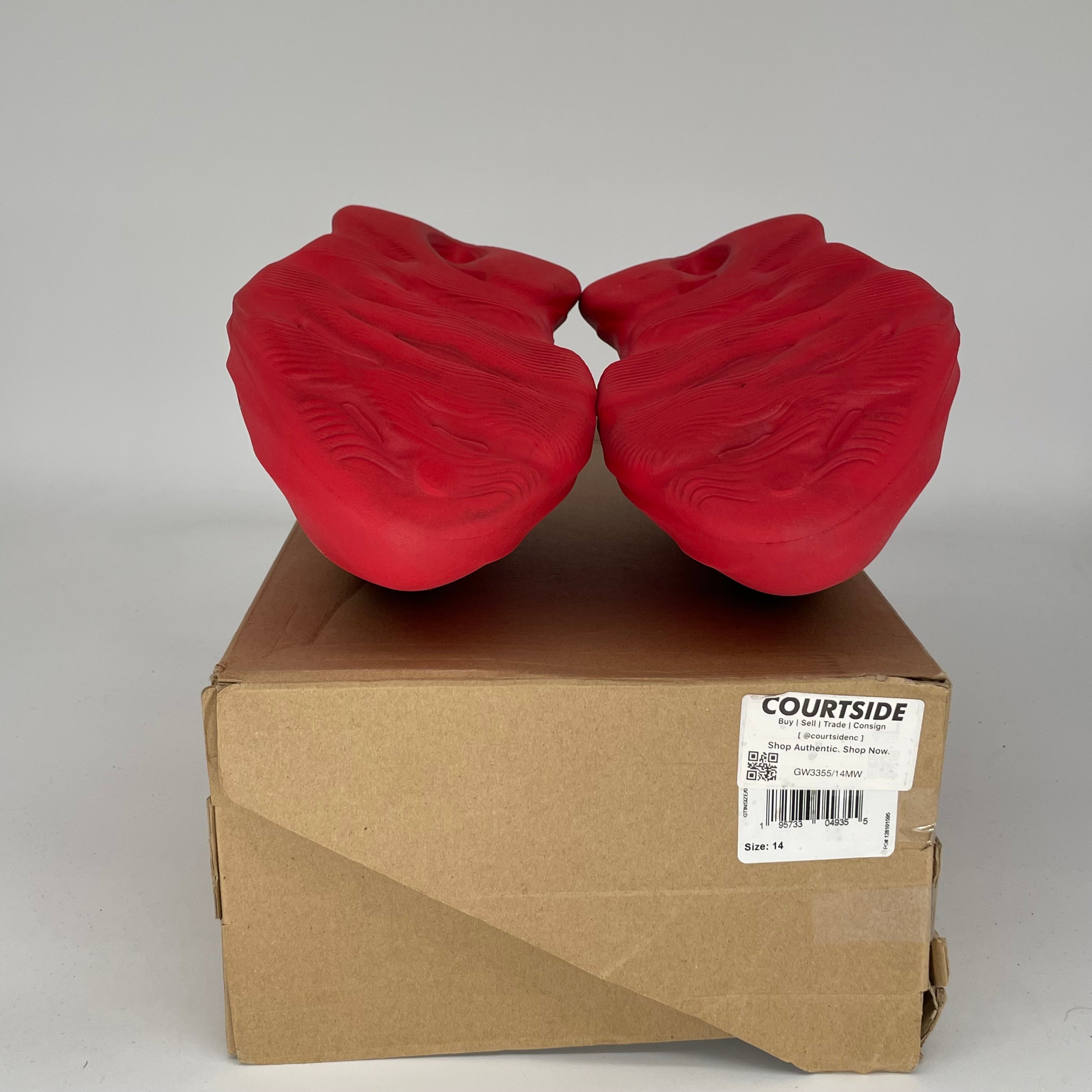 Adidas Yeezy Foam RNNR Vermilion - Size 14 GW3355 | Men's Comfortable Slip-On Sneakers for Running, Gym & Casual Wear