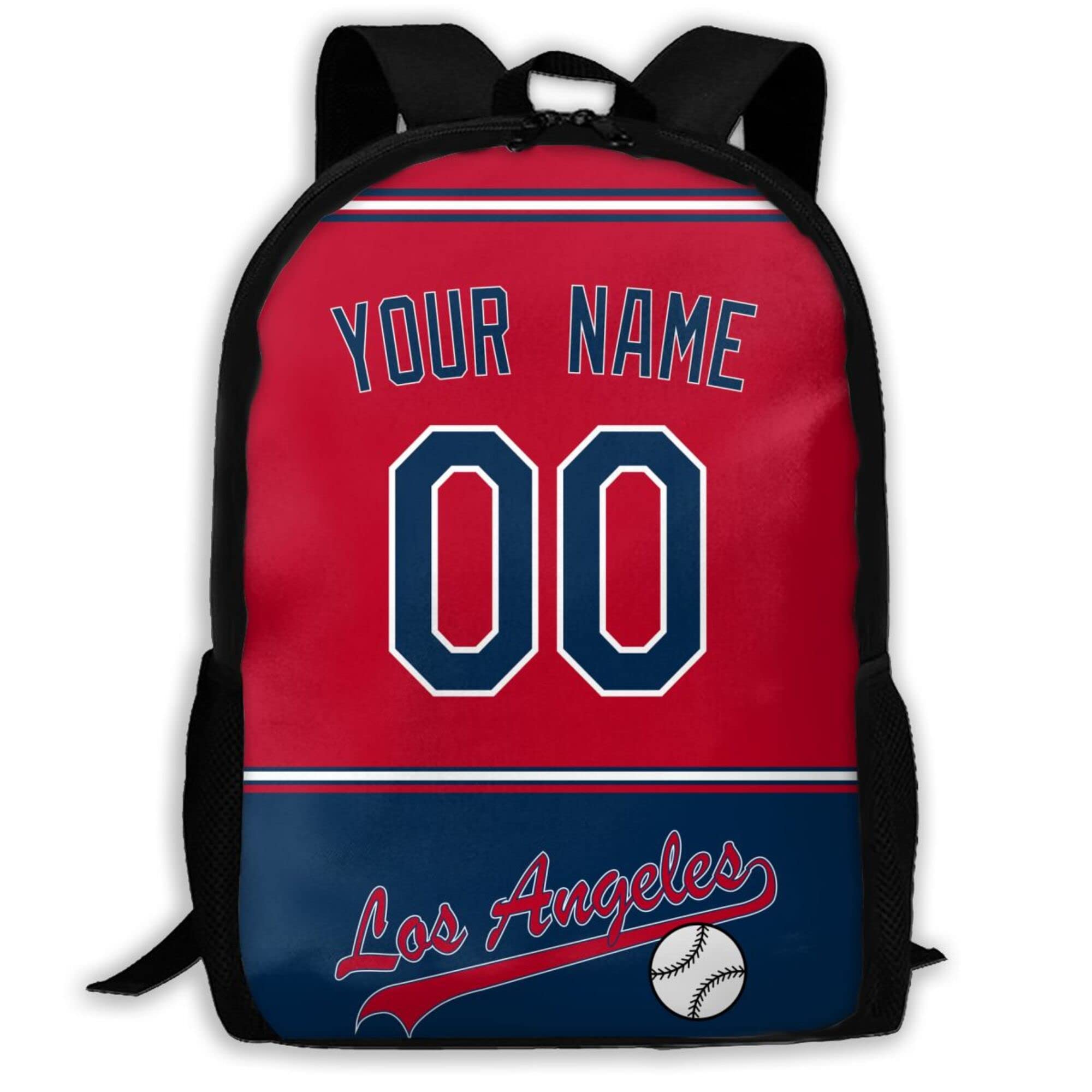 ANTKING Los Angeles Backpack - High Capacity Customizable Backpack with Name & Number Printing - Perfect Gift for Kids, Men & Fans - Ideal for School, Travel & Sports Events