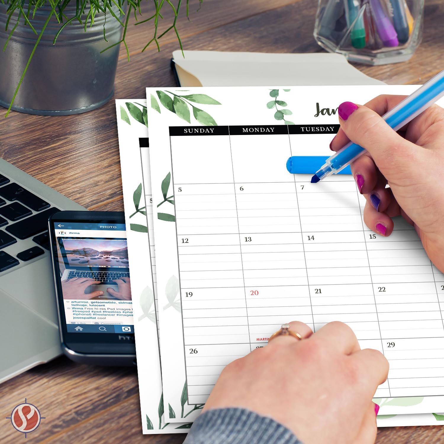 2025 Desk & Wall Calendar Planner - 17
