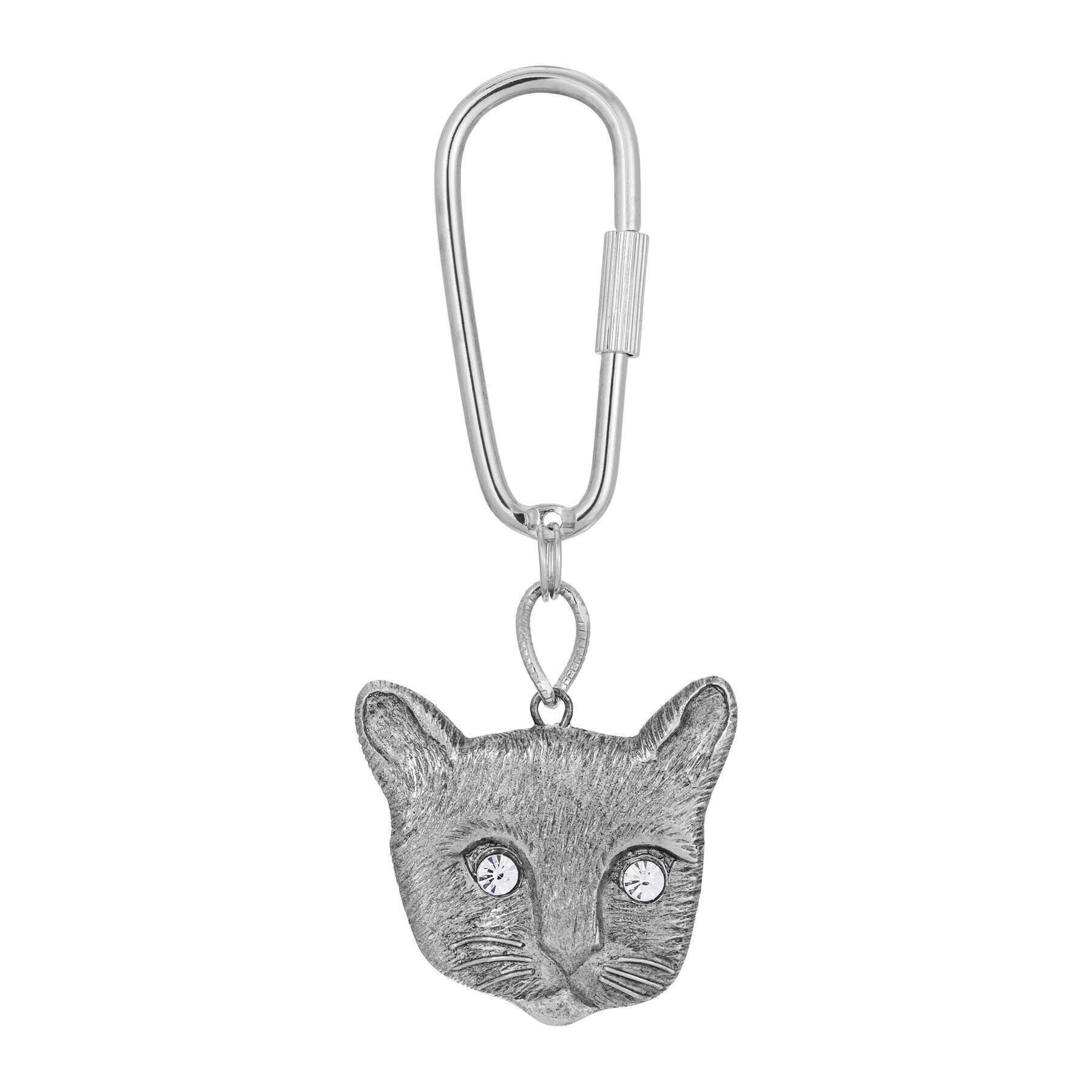 1928 Crystal Cat Carabiner Keychain - Stylish & Durable Key Holder for Women, Girls - Perfect for Keys, Bags, Backpacks & Gifts