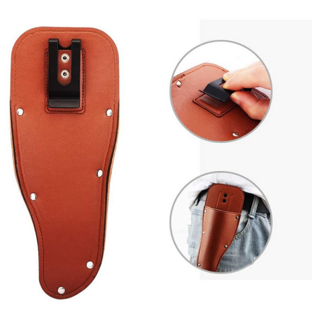 Durable Leather Tool Holster & Gardening Pouch Belt Holder - 2-Piece Set for Pruning Shears, Scissors, Pliers & Electrical Tools | Perfect for Gardeners, Electricians & Outdoor Work