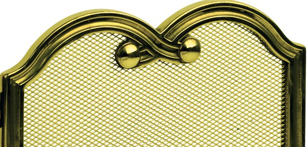 Brass Spark Guard for Fireplace - Decorative and Functional Safety Screen for Wood Stoves, Campfires, and Outdoor Fire Pits - Perfect for Home, Patio, and Camping Use