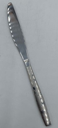 6-Piece Stainless Steel Dinner Knife Set - Elegant Star Silver Design for Formal Dining & Special Occasions