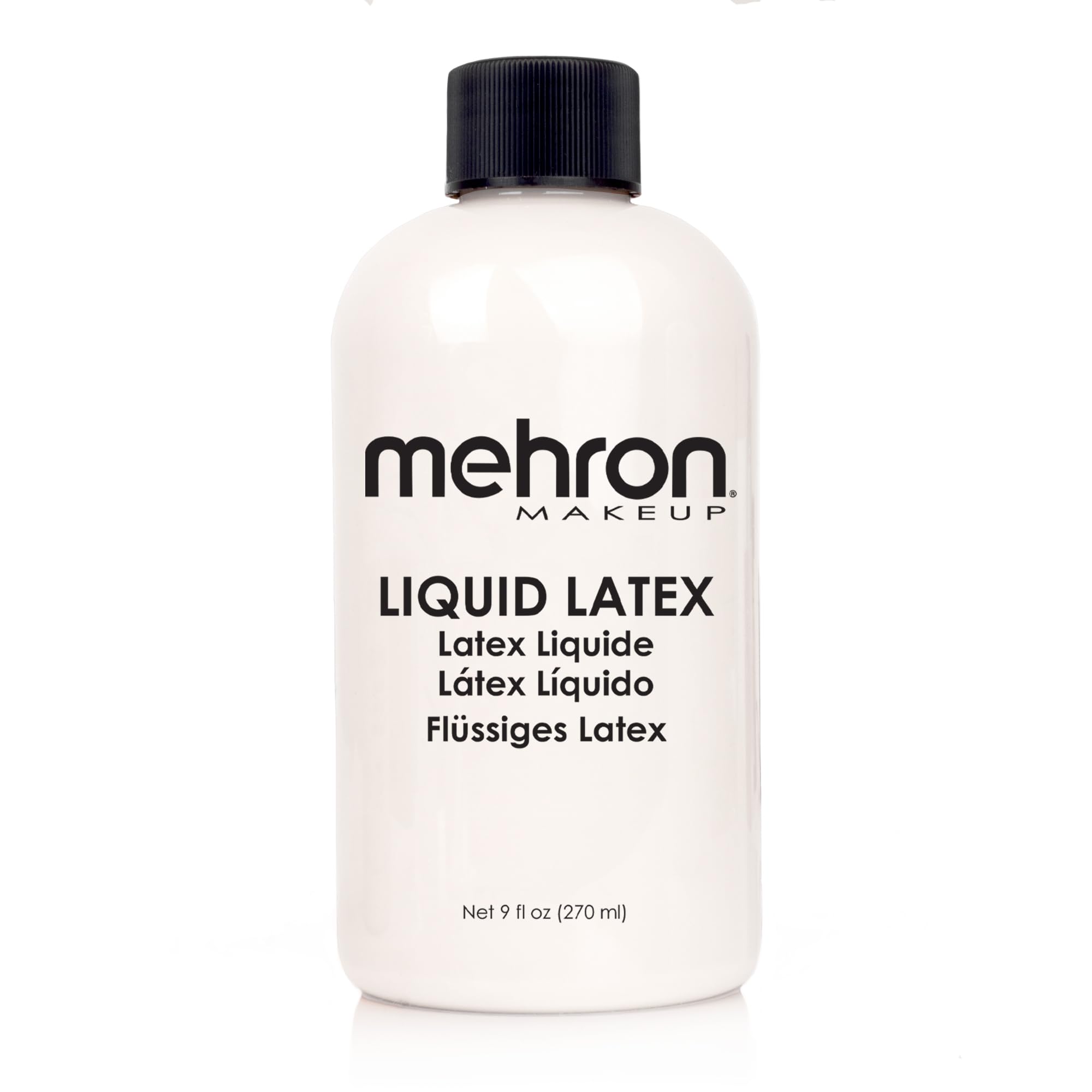 Mehron Liquid Latex for SFX & Halloween Makeup - 9 fl oz (266 ml) Clear Flesh Prosthetic Adhesive - Perfect for Costumes, Special Effects & DIY Projects