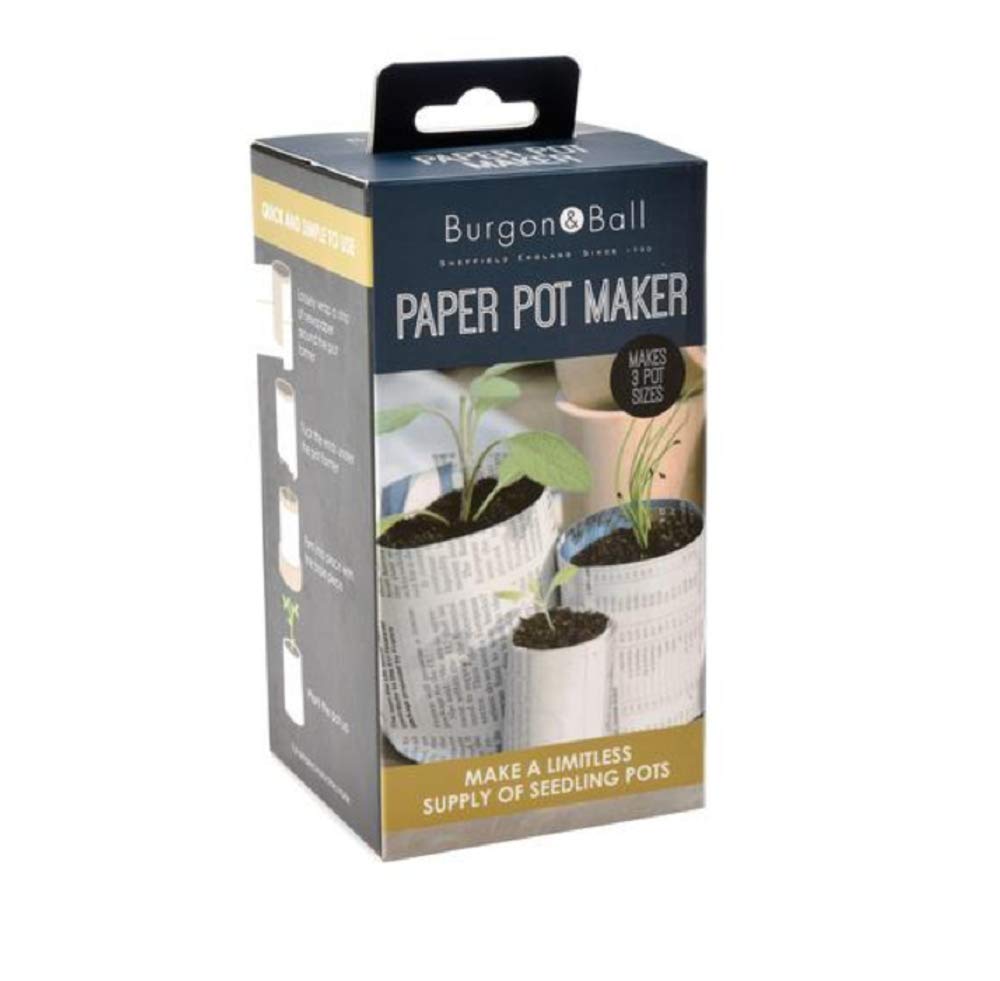 Burgon & Ball Paper Pot Maker - Eco-Friendly Biodegradable Seed Starter Pots for Gardening & Planting | Perfect for Indoor Herb Gardens, Seedlings & DIY Planters