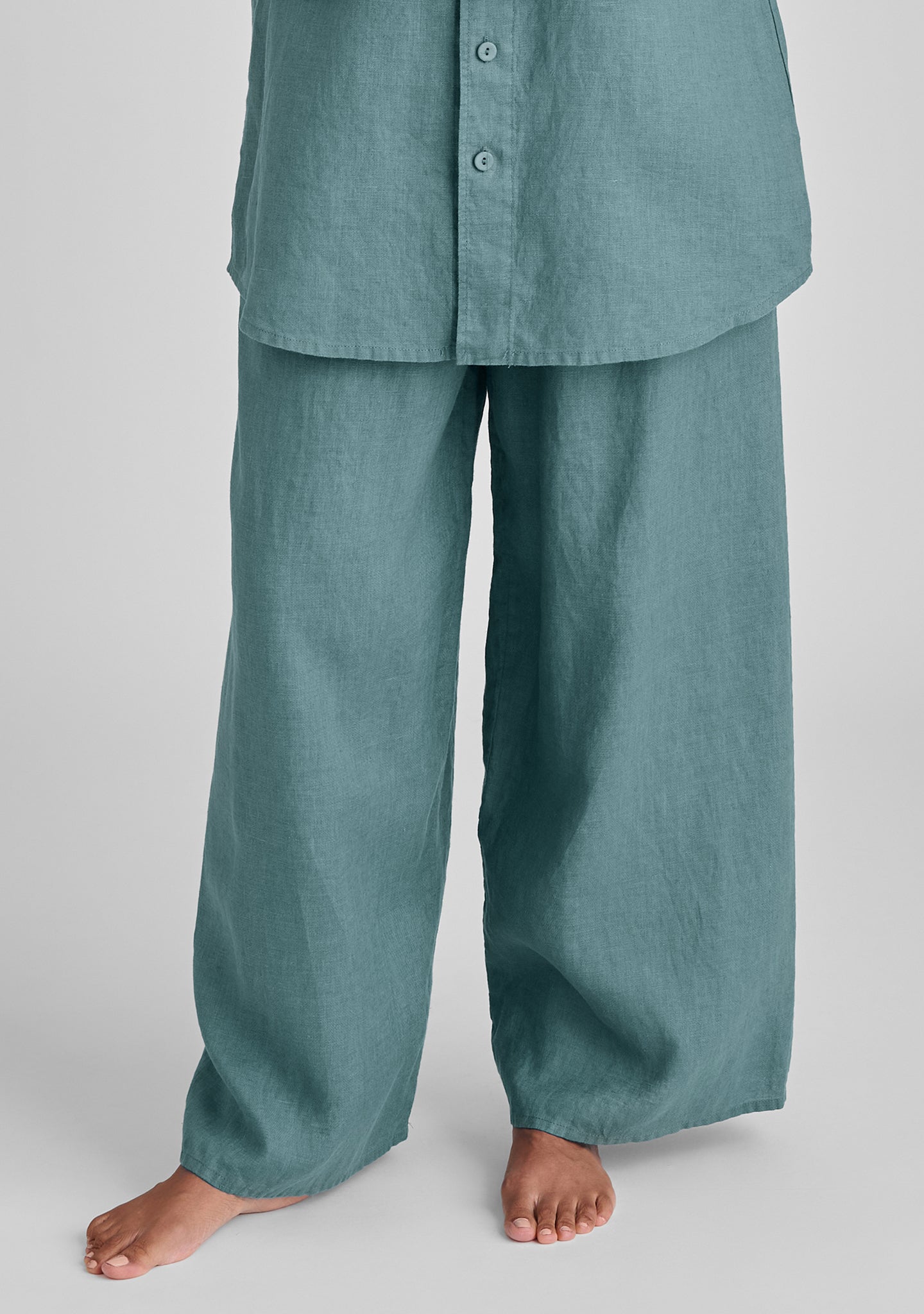 Boxd Down Full Length Linen Pants for Women - Comfortable Summer Wide Leg Trousers - Breathable Casual Lounge Pants for Travel, Yoga & Beach