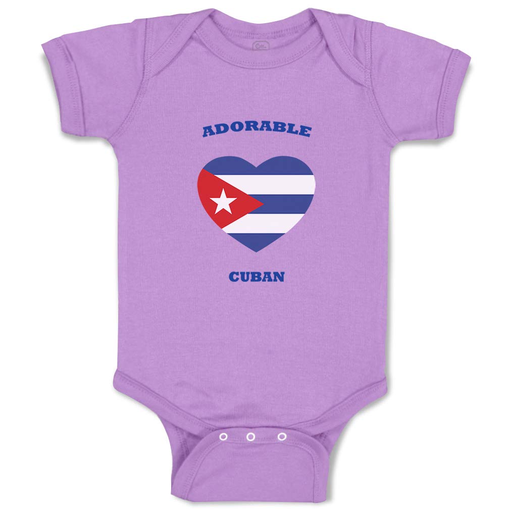 Custom Baby Bodysuit for Boys & Girls - Adorable Cuban Heart Design, Funny & Soft Cotton Infant Clothes - Perfect for Photoshoots, Birthdays & Everyday Wear