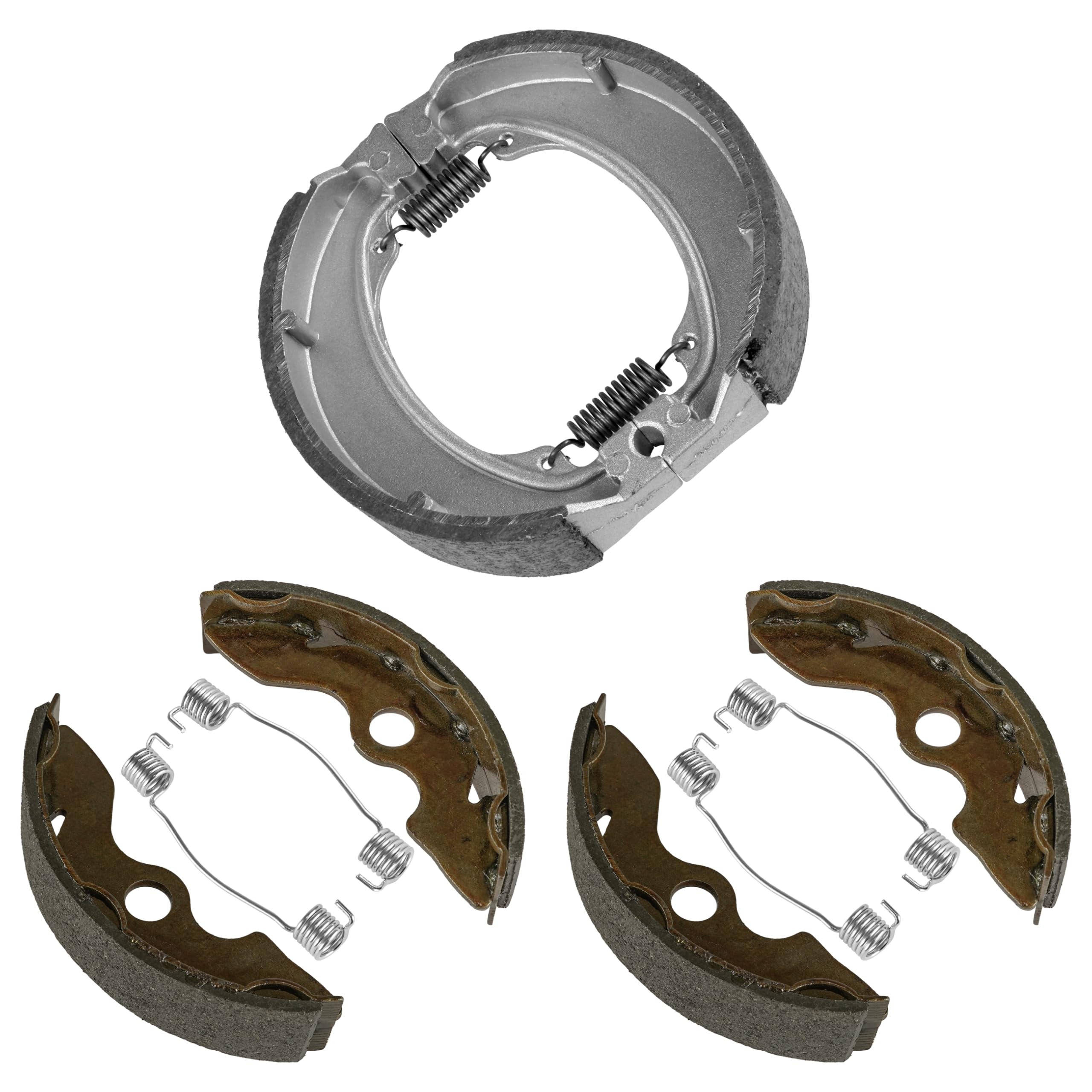 Caltric Front & Rear Brake Shoes for Honda TRX250TE TRX-250TE Fourtrax 250 TE Recon ES 2002-2013 - Replacement Brake Pads for Off-Road ATV & Dirt Bike Adventures