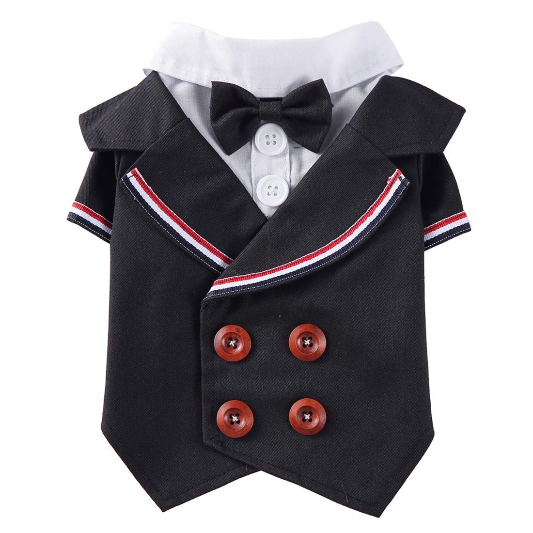 Dog Tuxedo Shirt & Tie - Light Blue & Black for Weddings & Parties