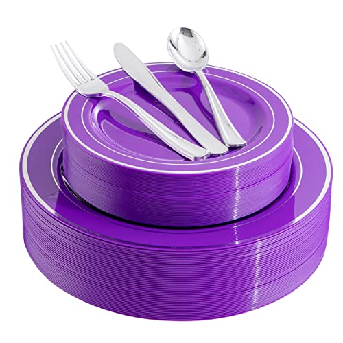 purple and silver