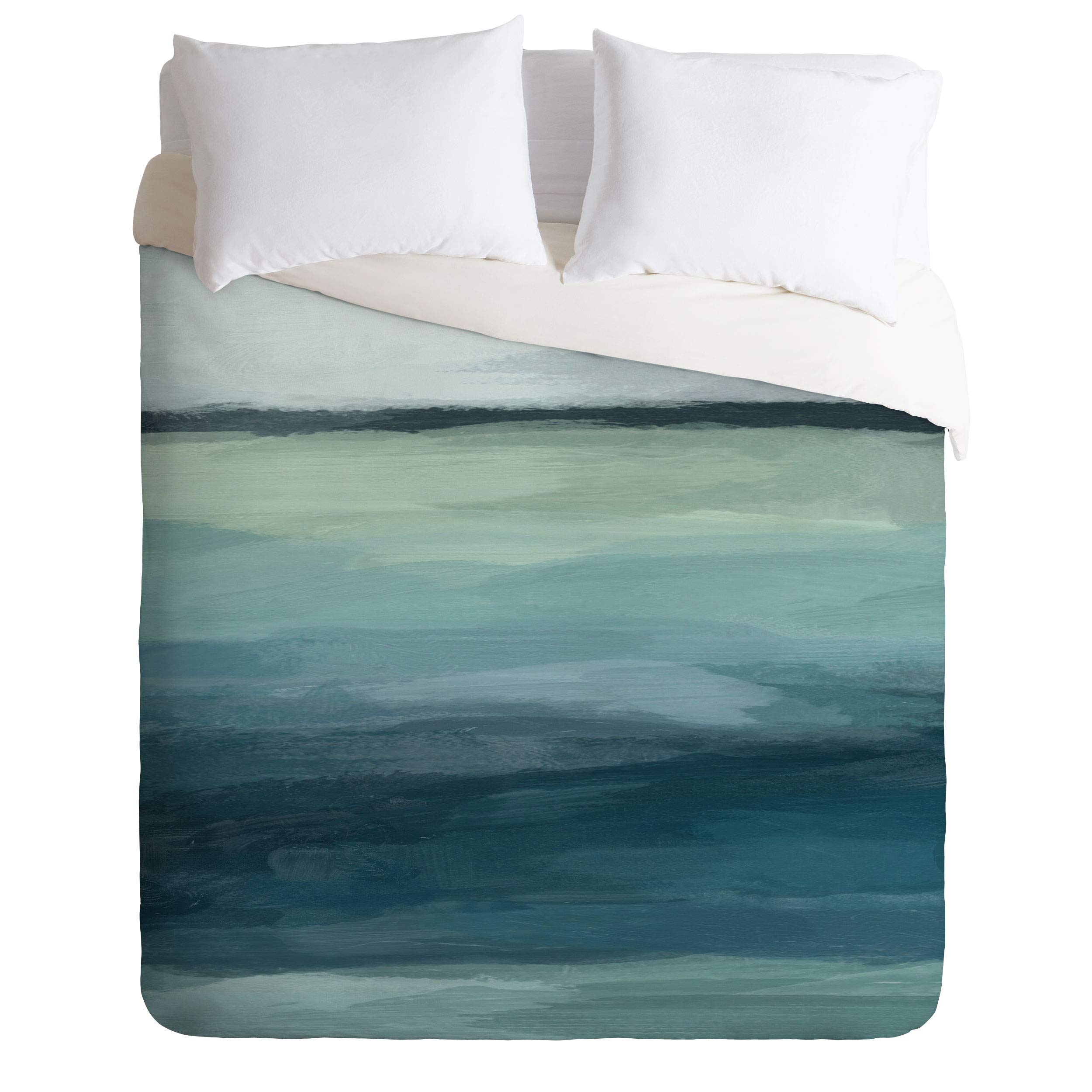 Rachel Elise Sea Levels Comforter Set with Pillowcases - Twin Size Blue Ocean Theme Bedding - Perfect for Coastal Decor, Beach House & Nautical Nursery