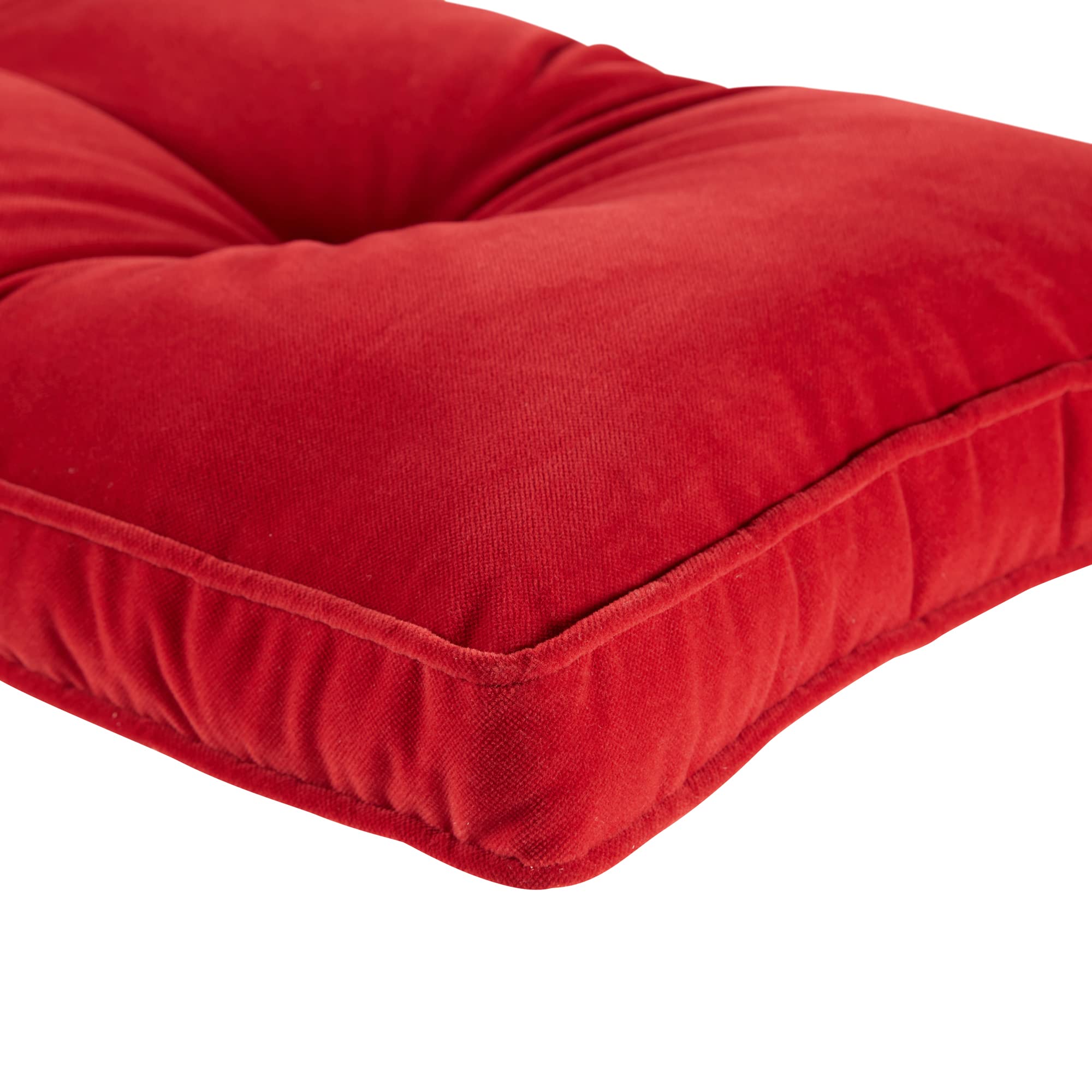 Greendale Home Fashions Hyatt Microfiber 4-Piece Kitchen Nook Cushion Set - Soft & Durable Crimson Red Bench Seat Cushions - Perfect for Breakfast Nook, Window Seat & Dining Bench
