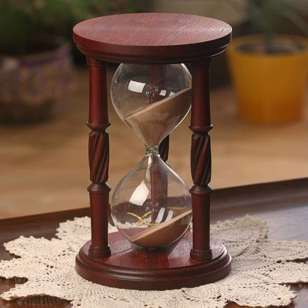 Premium Solid Padauk Wood Hourglass Urn for Ashes - Elegant Memorial Keepsake for Home, Office, or Memorial Display