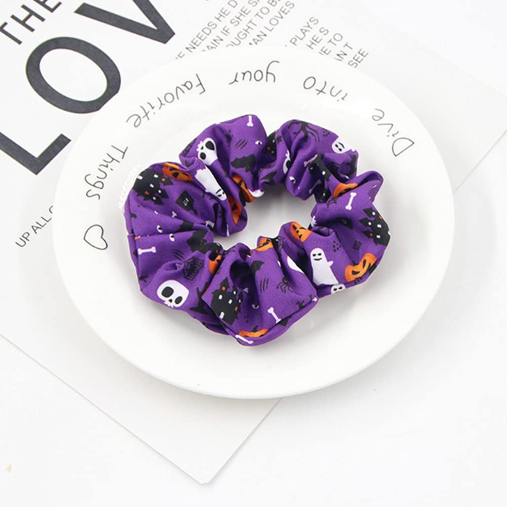 15PCS Halloween Hair Scrunchies - Elastic Ponytail Holders & Hair Bands for Women, Ladies & Girls - Cute Hair Accessories for Costumes, Parties & Everyday Use