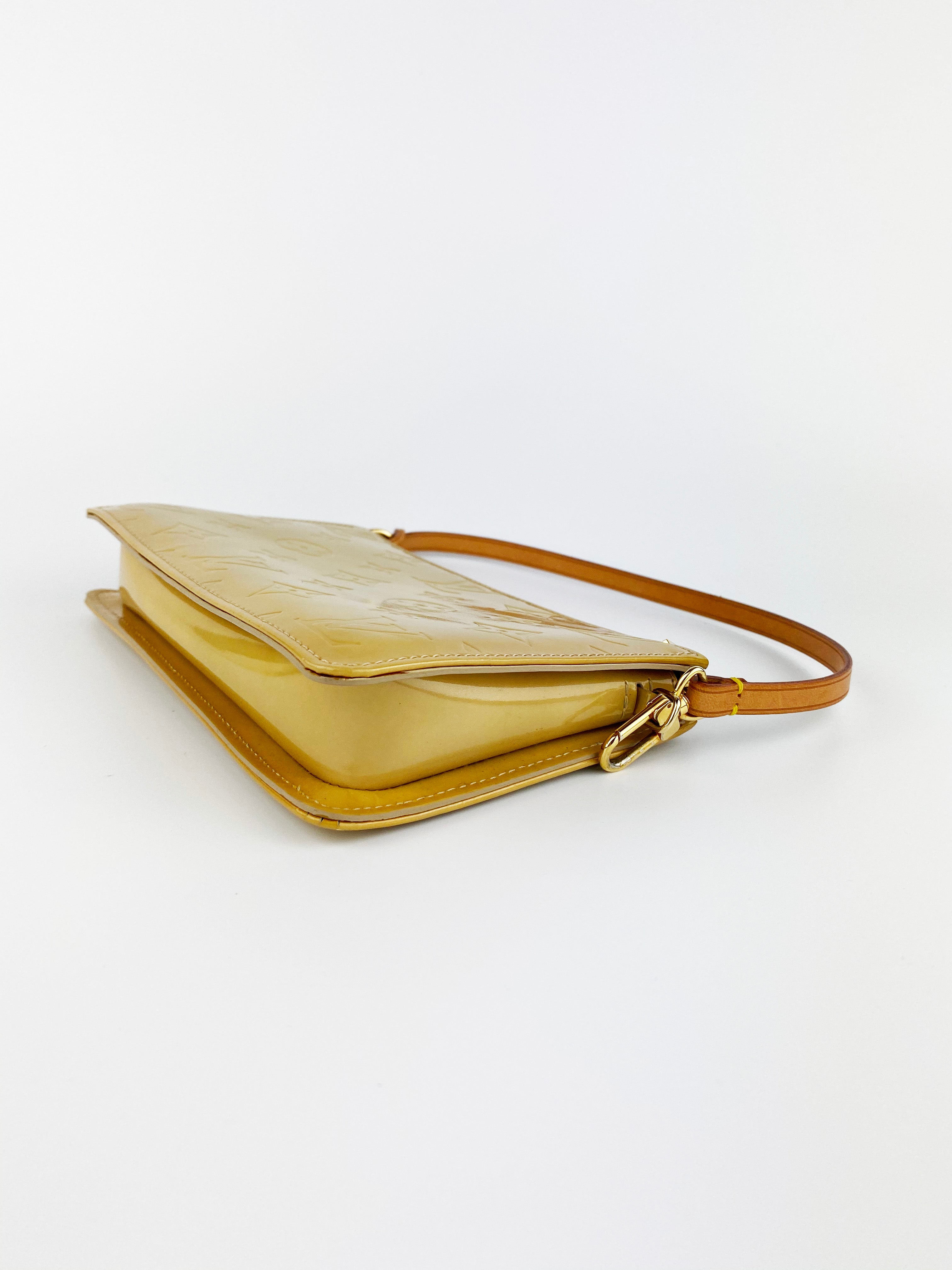 Authentic Louis Vuitton Vernis Lexington Pochette Clutch - Patent Leather Evening Bag for Women, Luxury Designer Handbag for Parties, Weddings & Special Occasions