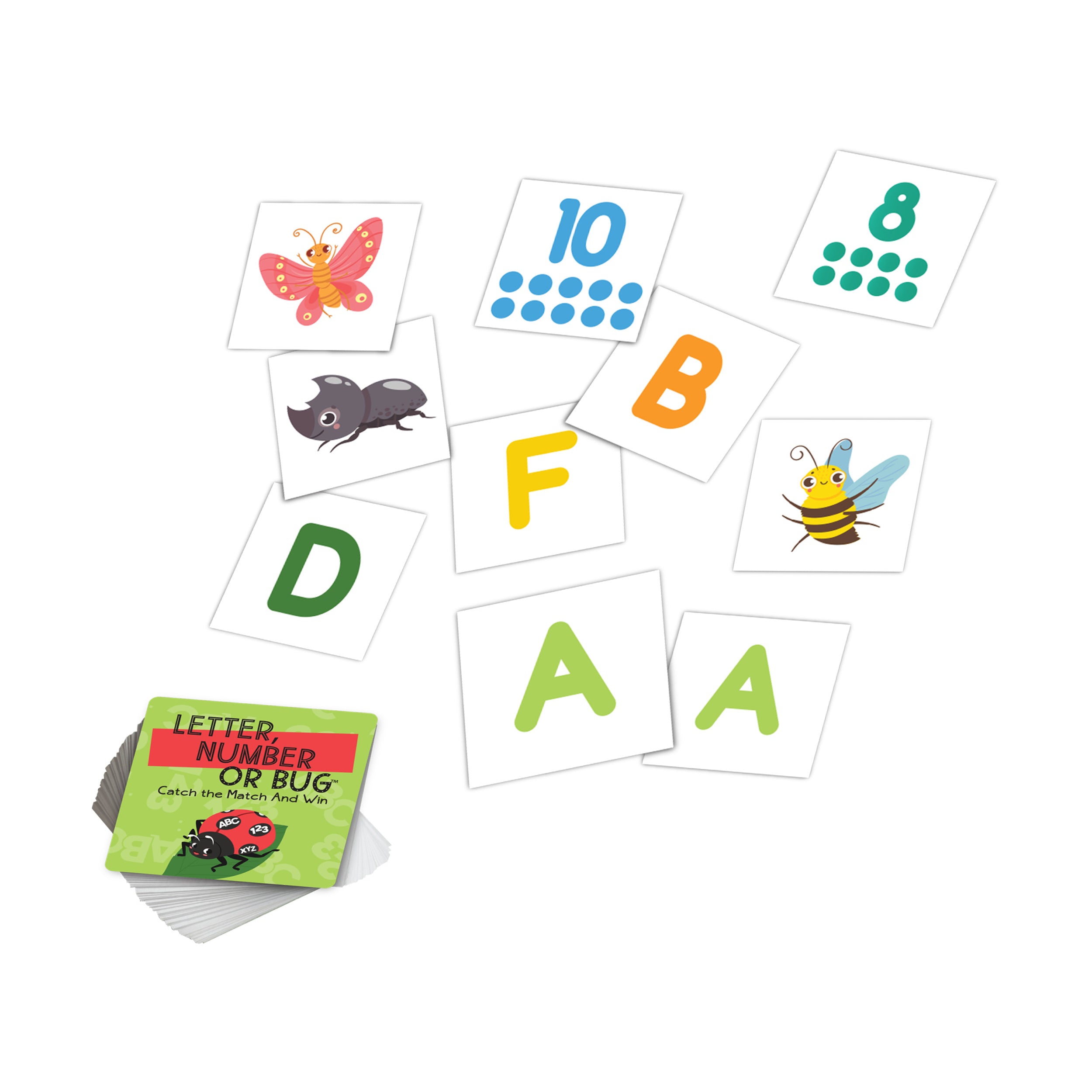 Briarpatch Preschool Matching Game - Learn Letters, Numbers & Bugs - Fun Educational Toy for Toddlers & Kids - Perfect for Classroom & Home Learning Activities