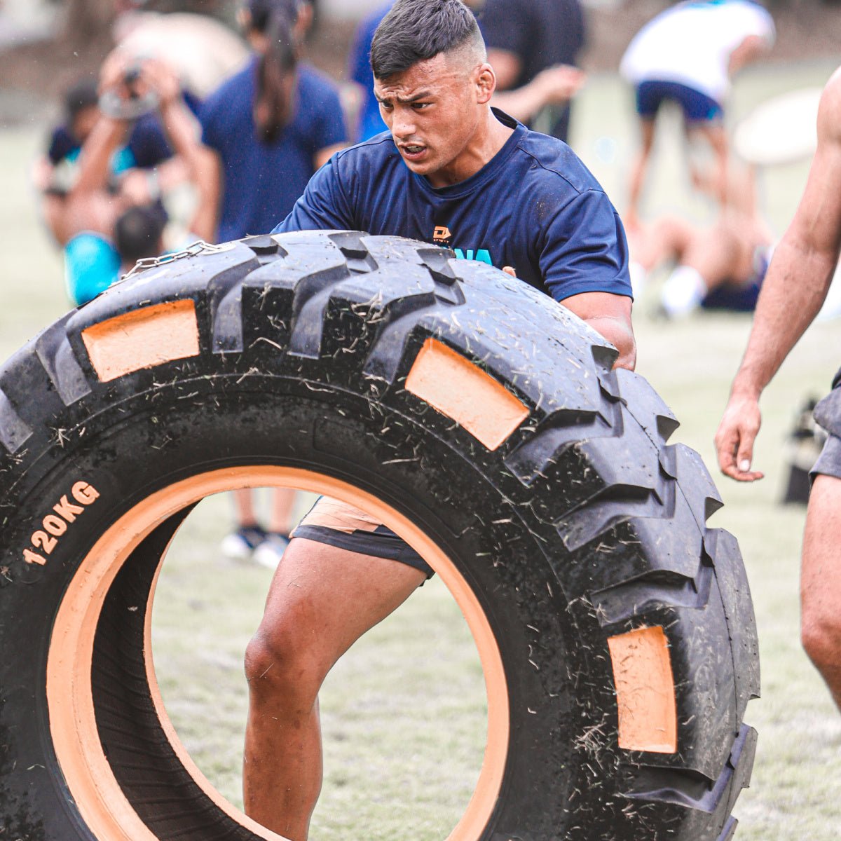 XLR8 Strongman Fitness Tire 120kg - Heavy Duty Rubber Gym Tire for Strength Training, CrossFit & Outdoor Workouts