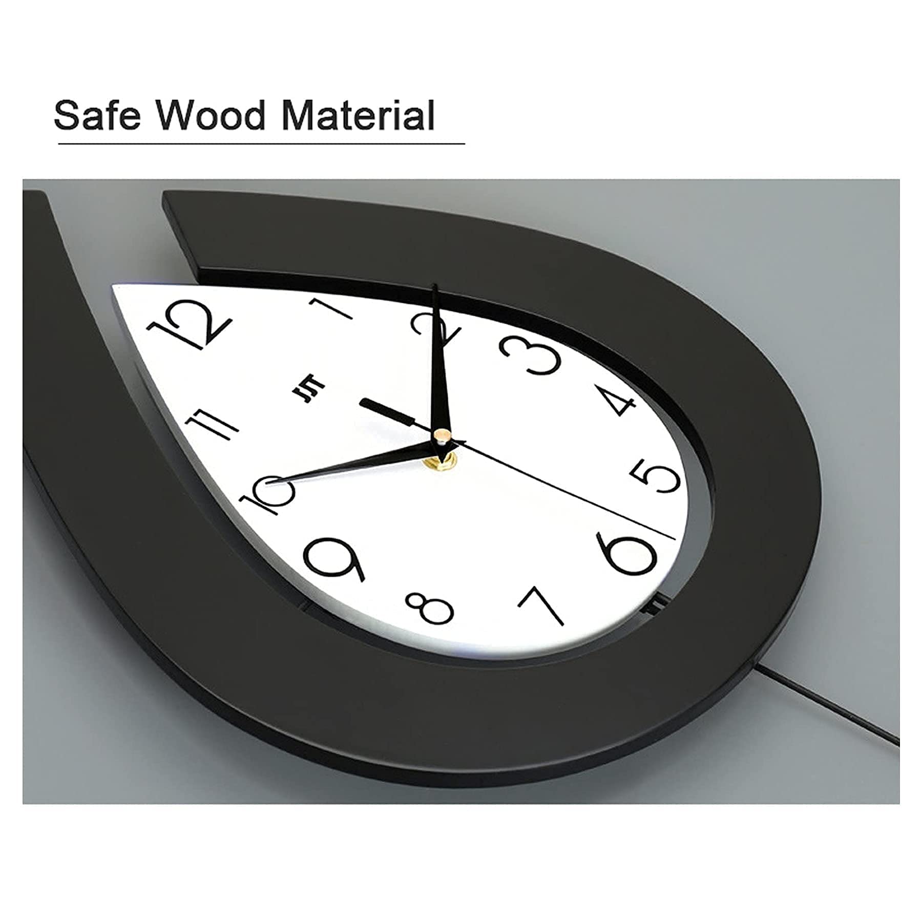 Modern Silent Wall Clock - Battery Operated No Ticking Wall Decor for Living Room, Bedroom, Office & Kitchen - 30x57cm Art Home Decor (Perfect for Home, Office & Gift Giving)