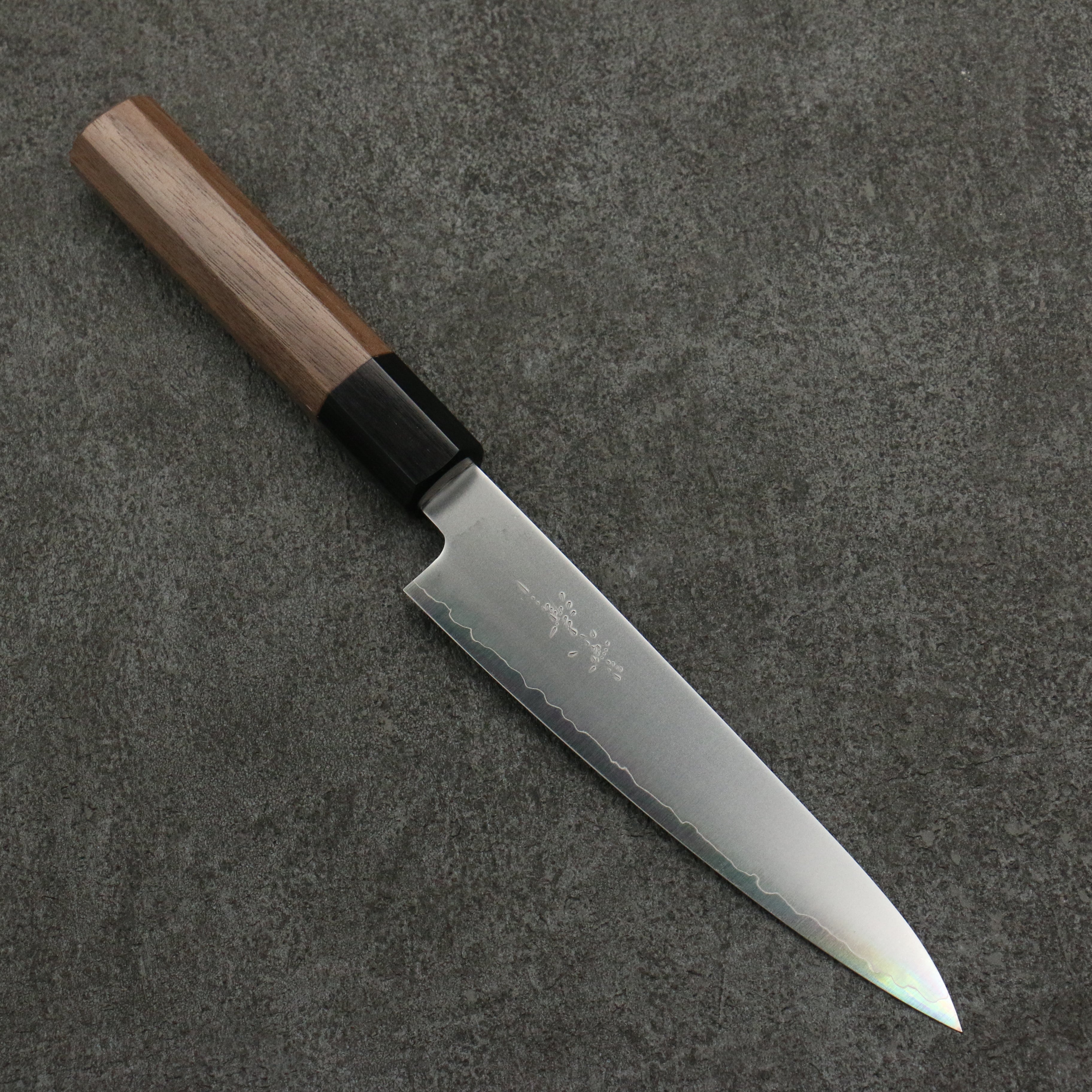 Premium Kagekiyo Chromax Steel Petty Utility Knife 150mm - Japanese Walnut Handle - Perfect for Slicing Fruits, Vegetables & Boneless Meat - Ideal for Home Chefs & Professional Kitchens