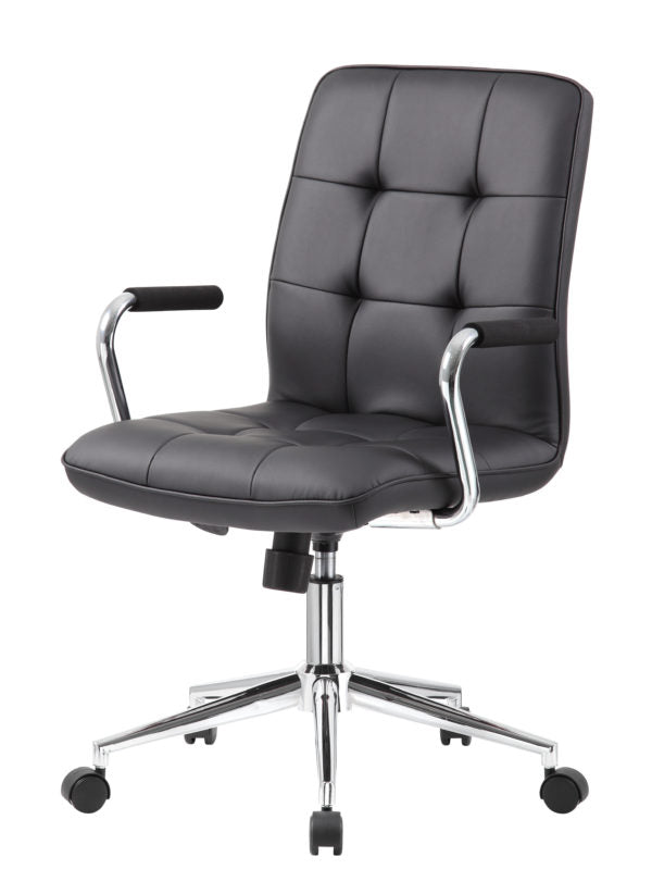 Boss Millennial Modern Home Office Chair - Vinyl Upholstered Ergonomic Desk Chair Models B330, B331, B330PM - Perfect for Remote Work & Gaming Setup
