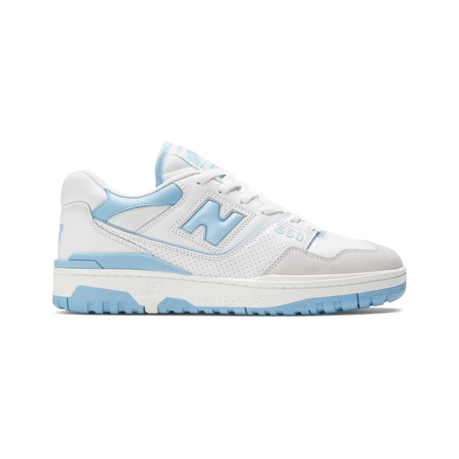 New Balance 550 Sneakers - White & Blue Haze Rain Cloud Colorway | Men's & Women's Casual Shoes for Walking, Running & Streetwear Fashion