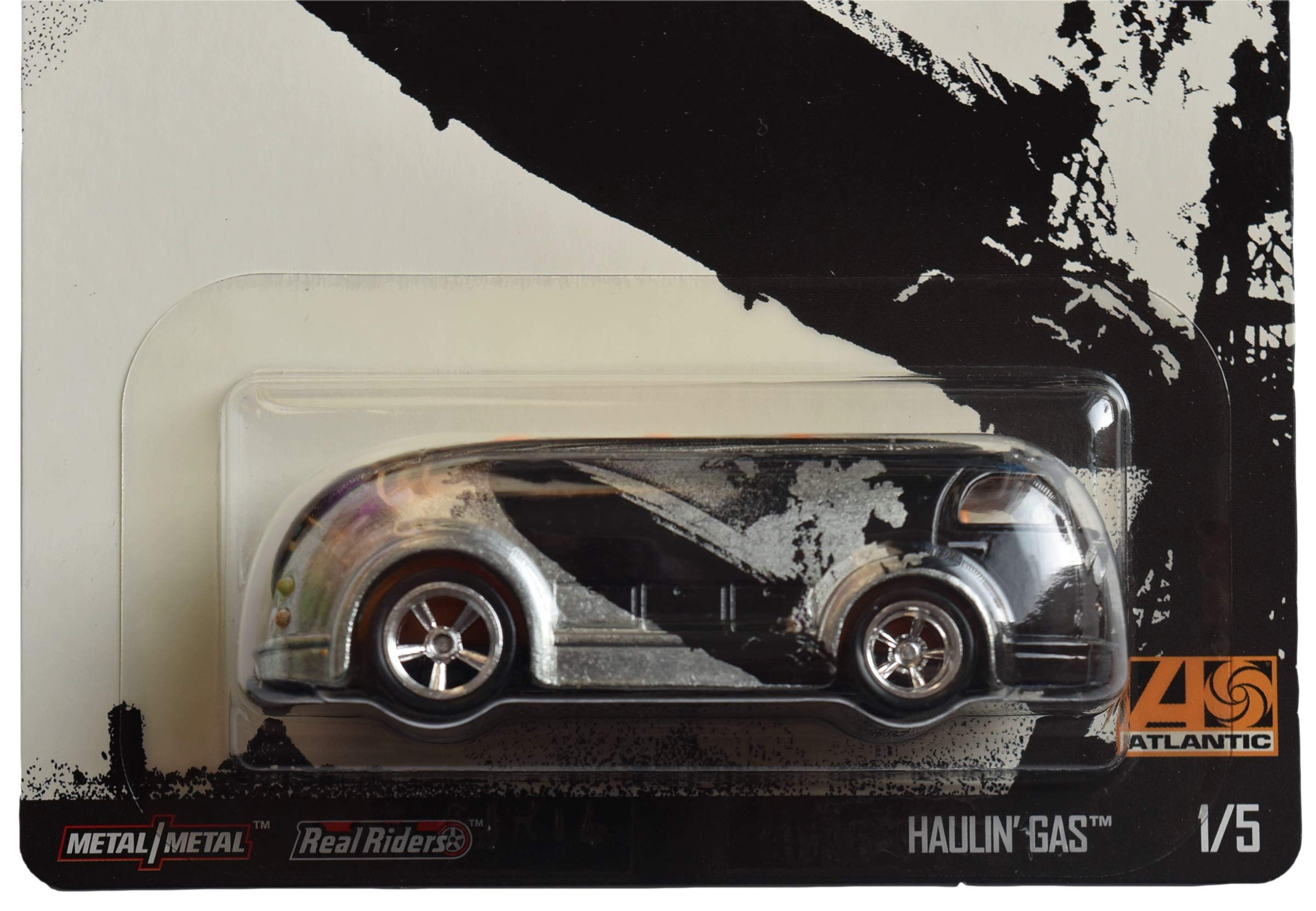 Hot Wheels Haulin Gas 1/5 Scale Die-Cast Car - Black/Silver Collectible Toy for Kids & Adults - Perfect for Playtime, Display & Racing Scenes