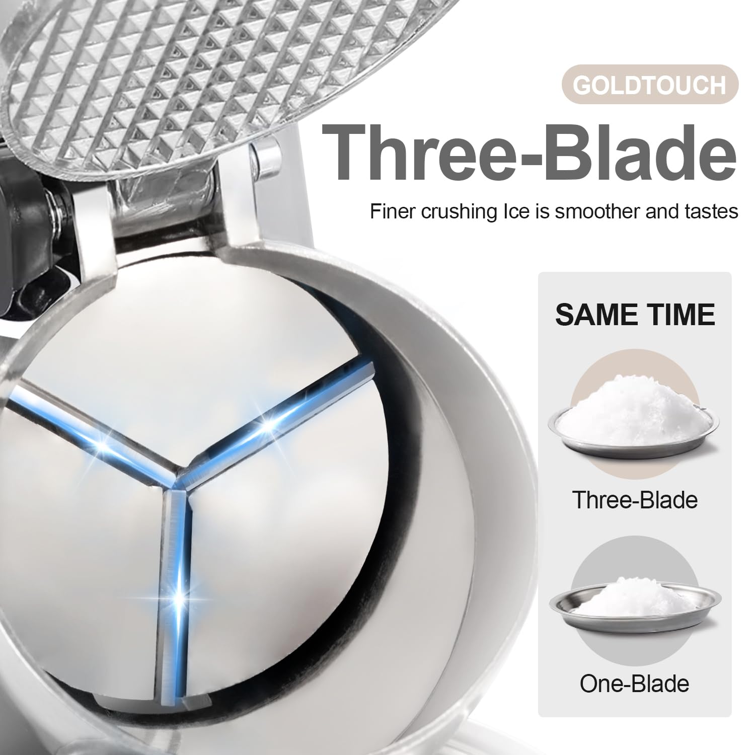 **380W Electric Ice Shaver Machine - Stainless Steel Snow Cone Maker with 3 Blades, 280lbs/hr High Capacity for Home & Commercial Use (Silver) - Perfect for Parties, Events, and Frozen Treat Shops**