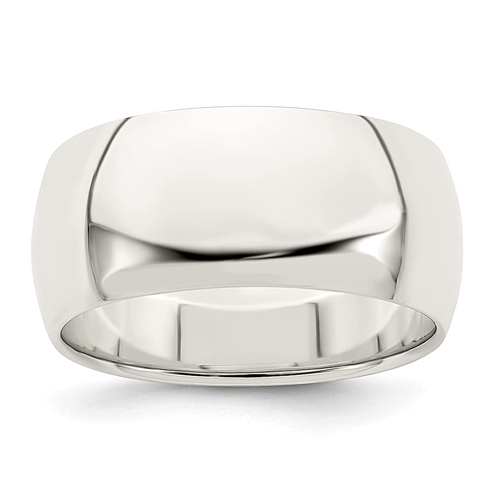 925 Sterling Silver 9mm Half Round Size 13 Wedding Ring Band - Classic Elegant Jewelry for Women - Perfect Anniversary, Engagement & Bridal Gift - Ideal for Weddings, Proposals & Special Occasions