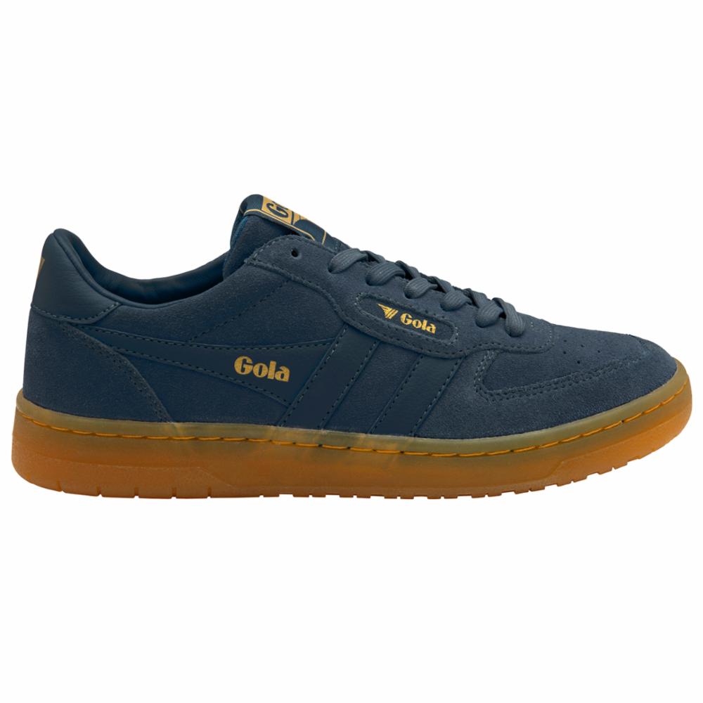Gola Men's Hawk Suede 86 Blue Sneakers - Classic Retro Running Shoes for Casual Wear & Street Style Fashion