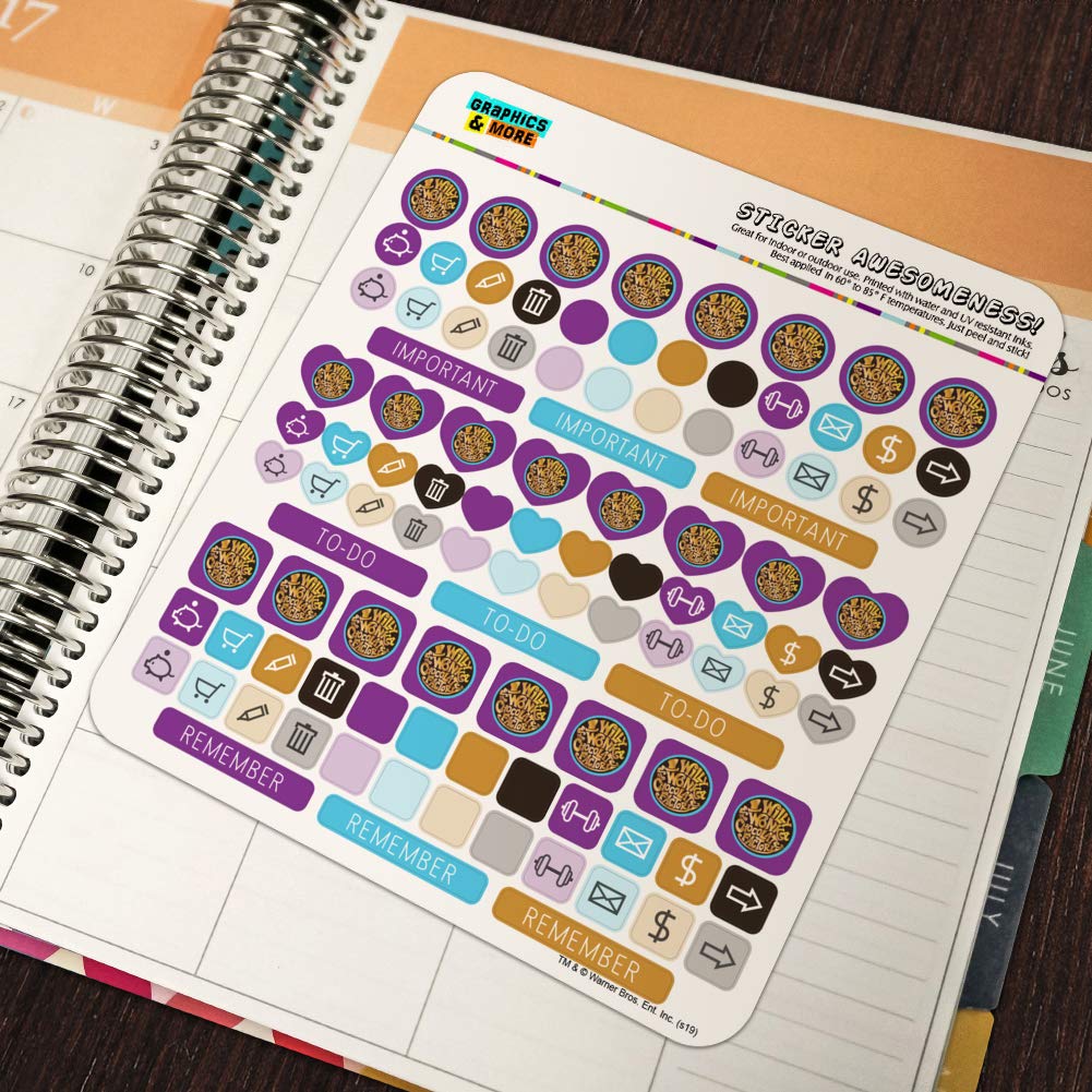 Willy Wonka and The Chocolate Factory Sticker Set - Planner Calendar Scrapbooking Crafting Supplies for DIY Projects, Journaling, and Party Decorations