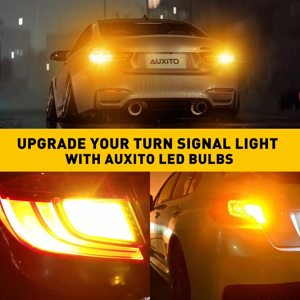 Amber 1156 LED Bulbs - Super Bright BA15S 7506 1141 P21W Turn Signal Lights for Cars, Trucks & Motorcycles | Perfect for Blinkers, Tail Lights, Brake Lights & Side Markers | Durable 1:1 Design Replacement Bulbs for Enhanced Visibility & Safety