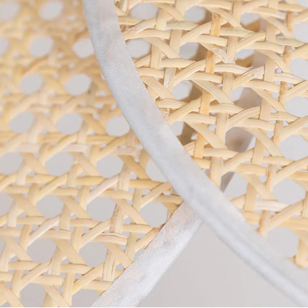 Rattan Pendant Light with Porous Petals - Boho Bedroom Ceiling Fixture for Cozy Home Decor & Relaxing Ambiance