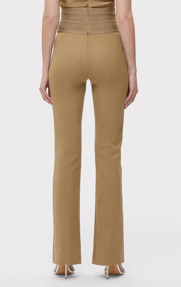 Emery Pants for Women - High Waisted Casual Trousers in Latte Brown | Perfect for Office, Travel & Everyday Wear
