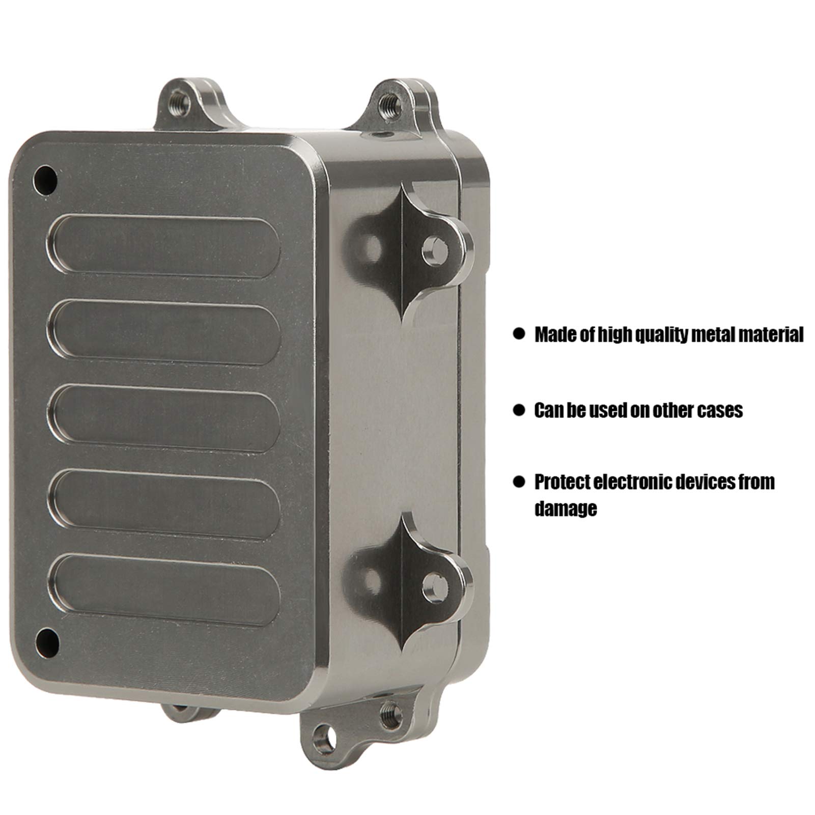 Tbest Waterproof RC Receiver Box - Metal ESC Enclosure for SCX10 1/10 Scale RC Crawler Cars - Upgrade Part for Off-Road RC Models - Perfect for Trail Running & Rock Crawling Adventures