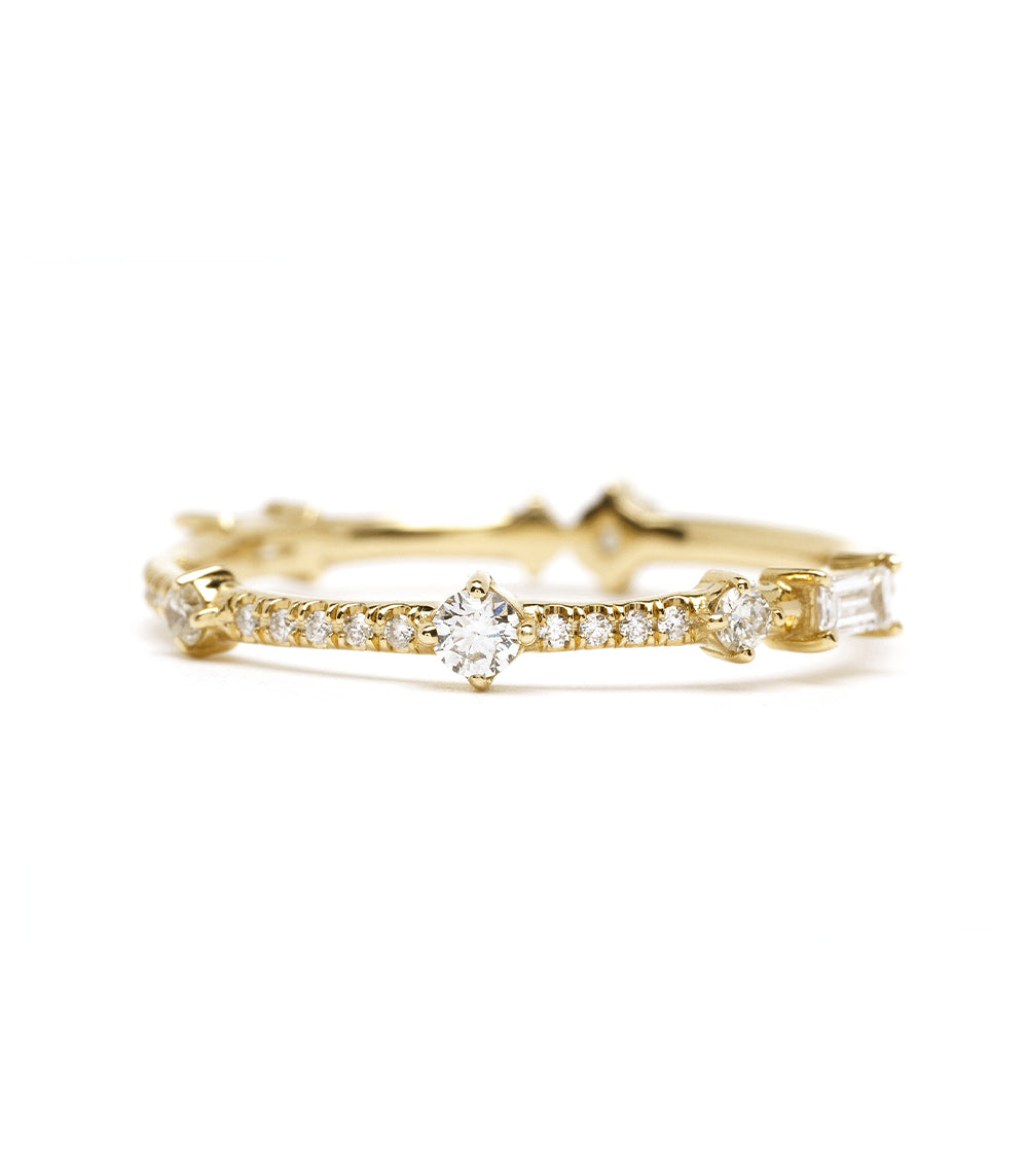 Elegant Confetti Eternity Band - Unique Diamond Engagement Ring for Women | Perfect for Proposals, Anniversaries & Special Occasions