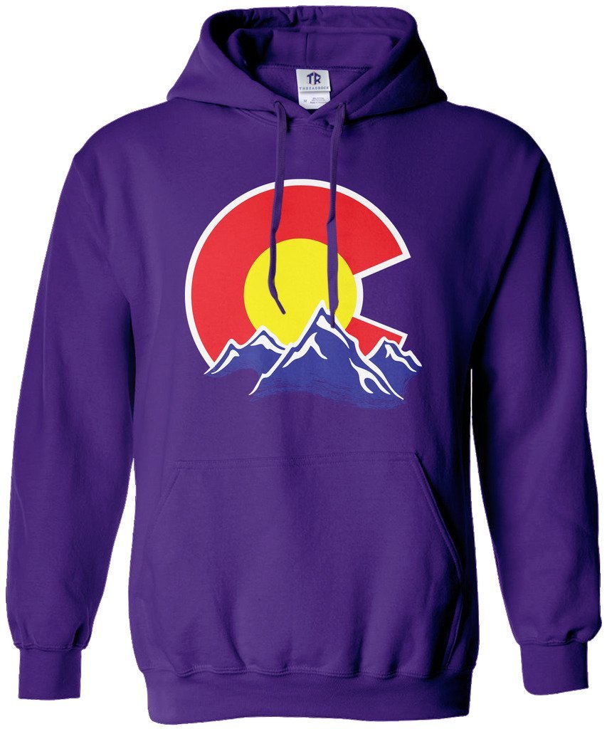Threadrock Women's Colorado Mountain Hoodie - Soft Fleece Pullover Sweatshirt with Hood for Hiking, Camping & Outdoor Adventures