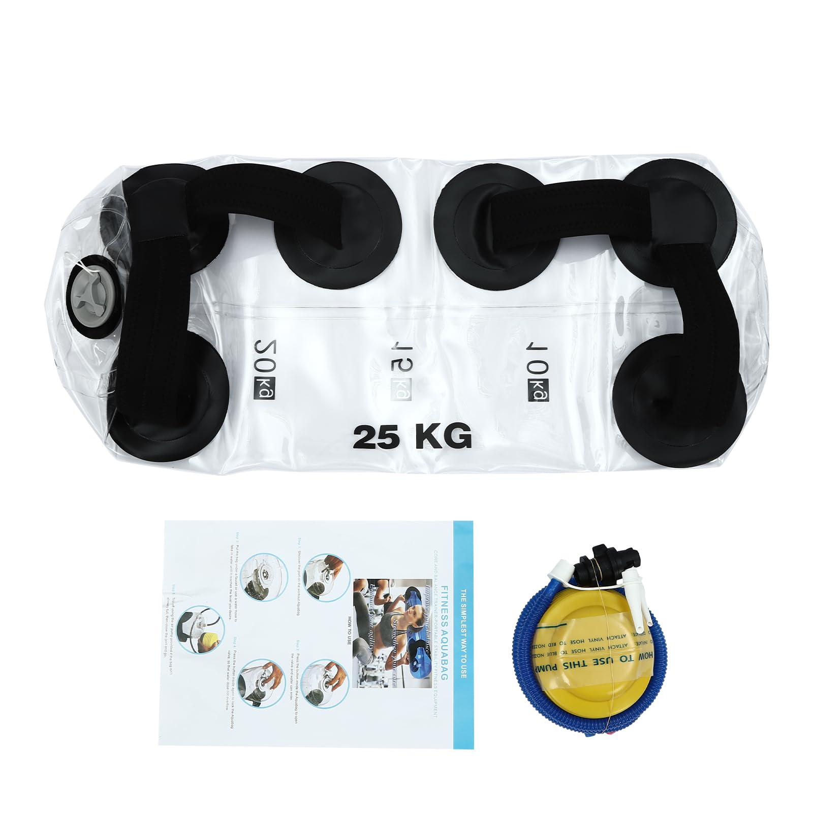 Fitness Water Weight Aqua Bag - Portable Stability Training Equipment with Adjustable Water Weight | Original Aqua Training Bag Alternative to Sandbags | Perfect for Home Gym, Outdoor Workouts & Martial Arts Training