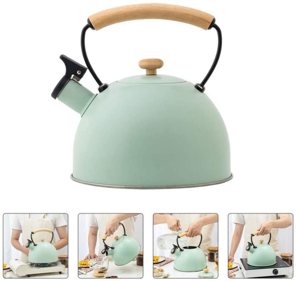 Premium Stainless Steel Whistling Tea Kettle for Stovetop - Classic Design for Gas & Electric Stoves - Perfect for Boiling Water, Making Tea, Coffee & Hot Cocoa at Home or Camping