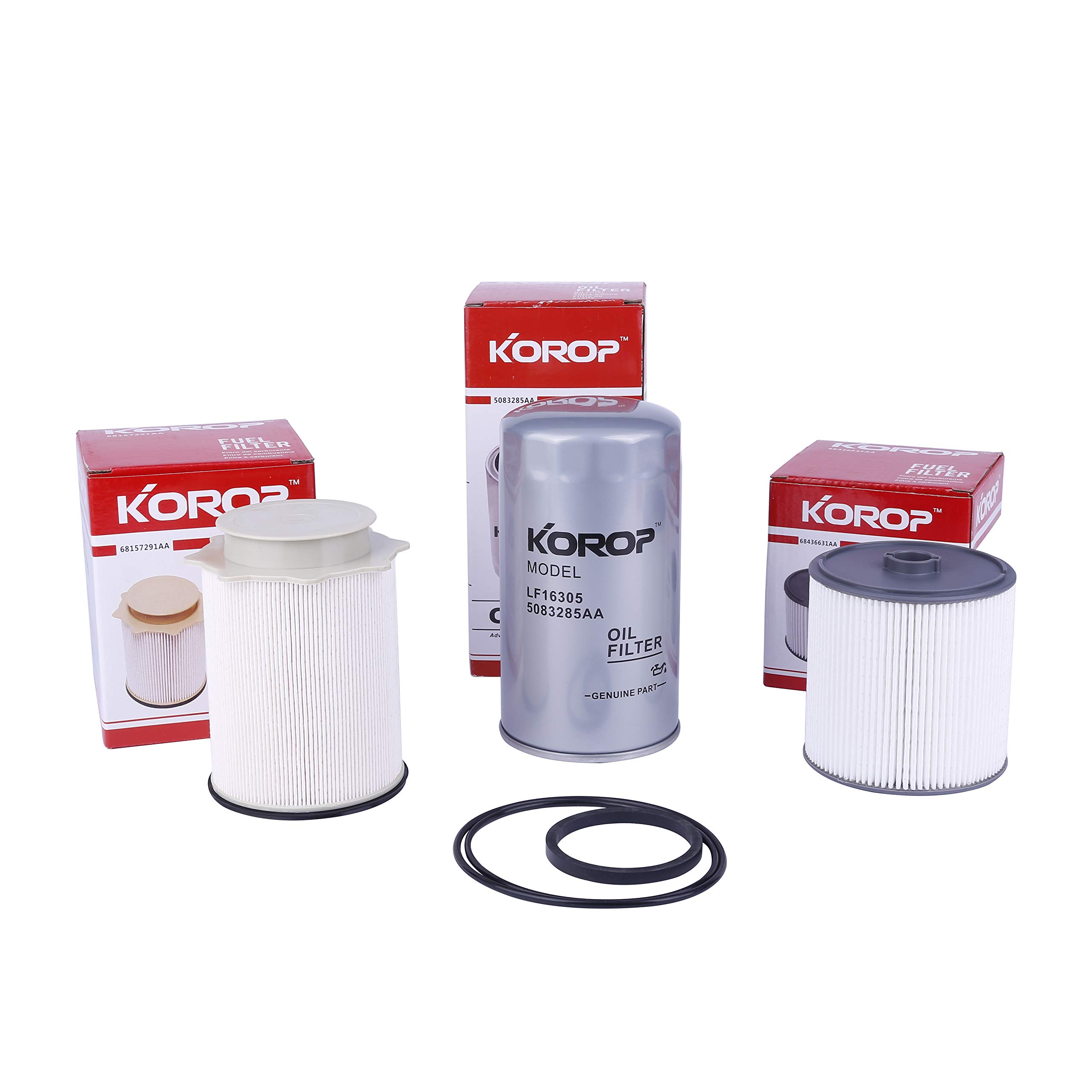 Dodge Ram 6.7L Cummins Diesel Fuel Filter Water Separator & Oil Filter Kit - Replaces 68436631AA, 68157291AA, 5083285AA - Compatible with 2019-2022 Ram 2500 3500 4500 5500 HD Trucks - Heavy Duty Engine Protection for Towing & Off-Road Use