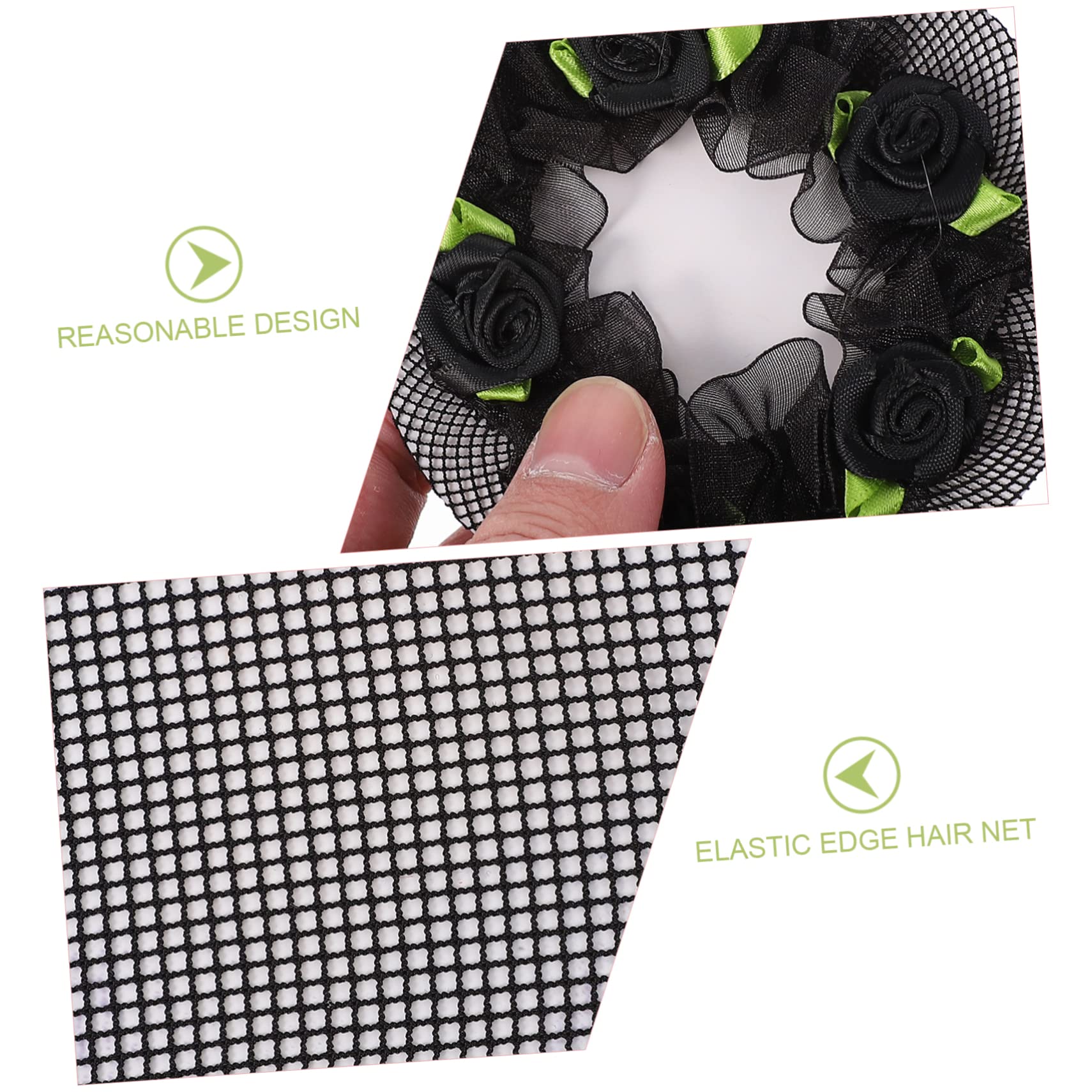 Mikinona 6-Pack Women's Hair Nets - Elastic Mesh Hair Ties & Bands for Bun Hairstyles - Durable Hair Accessories for Elegant & Tidy Look - Perfect for Work, Gym, Dance, and Everyday Use