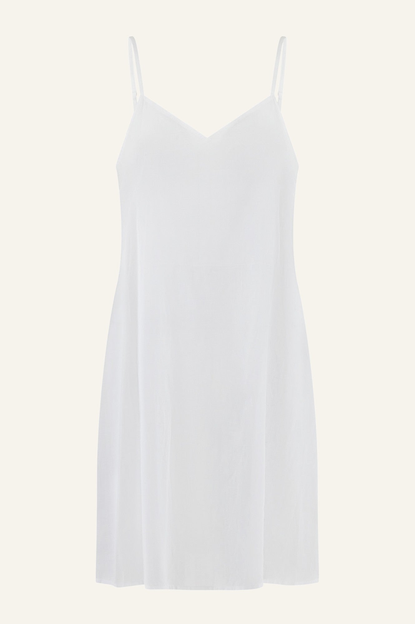 Elegant White Cami V-Neck Midi Slip Dress for Women - Perfect for Summer Weddings, Date Nights & Beach Vacations