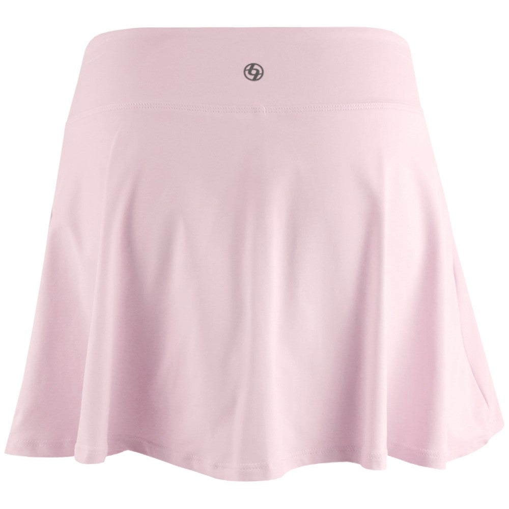 Lija Women's Don't Stop Me Now Tiebreak 13 Skort - Athletic Tennis Skirt with Built-in Shorts in Blush Pink | Perfect for Tennis, Golf & Active Wear