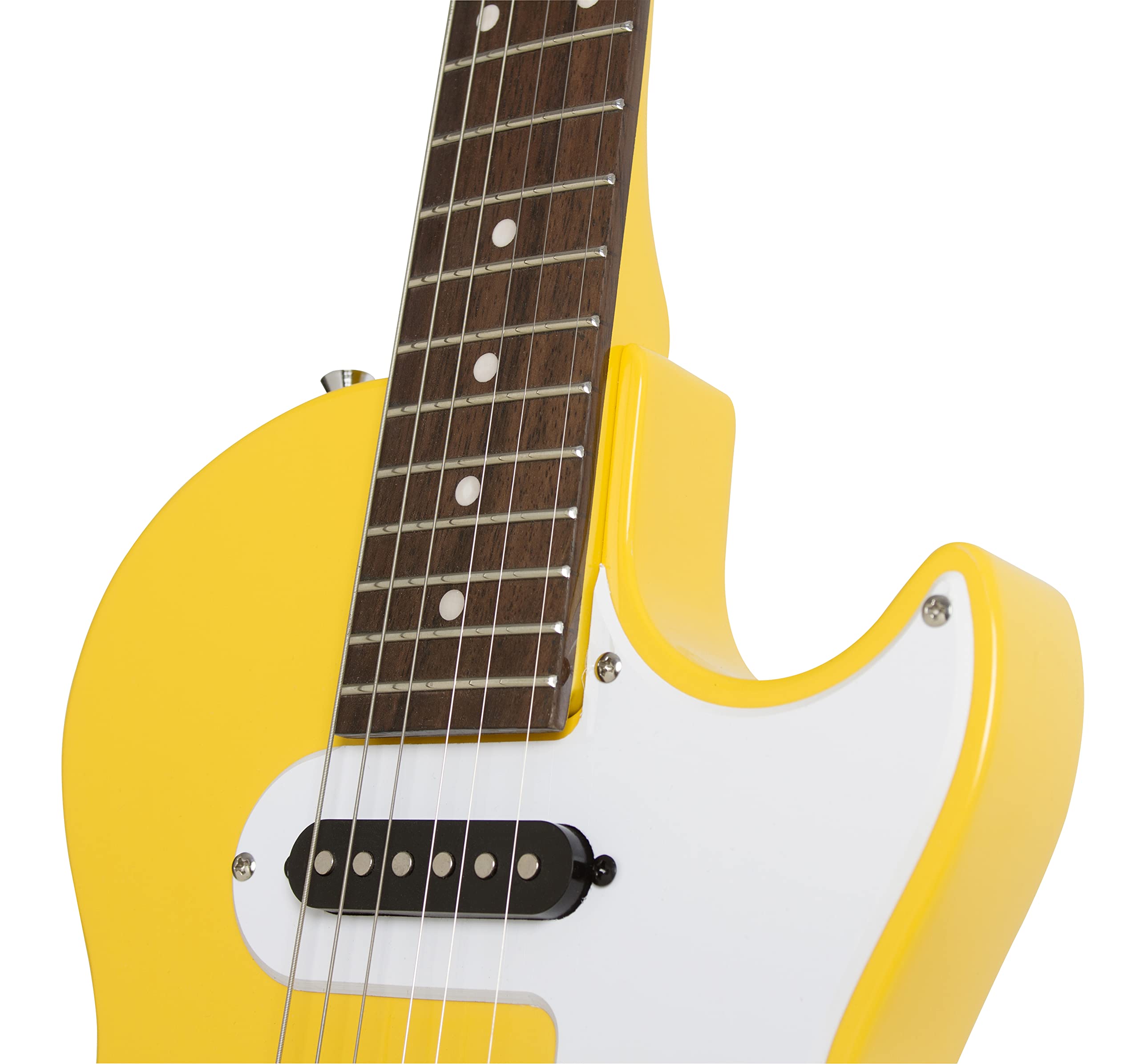 Epiphone Les Paul Melody Maker E1 Electric Guitar - Sunset Yellow Finish | Lightweight Mahogany Body, Single-Coil Pickup | Perfect for Beginners, Practice & Live Performances