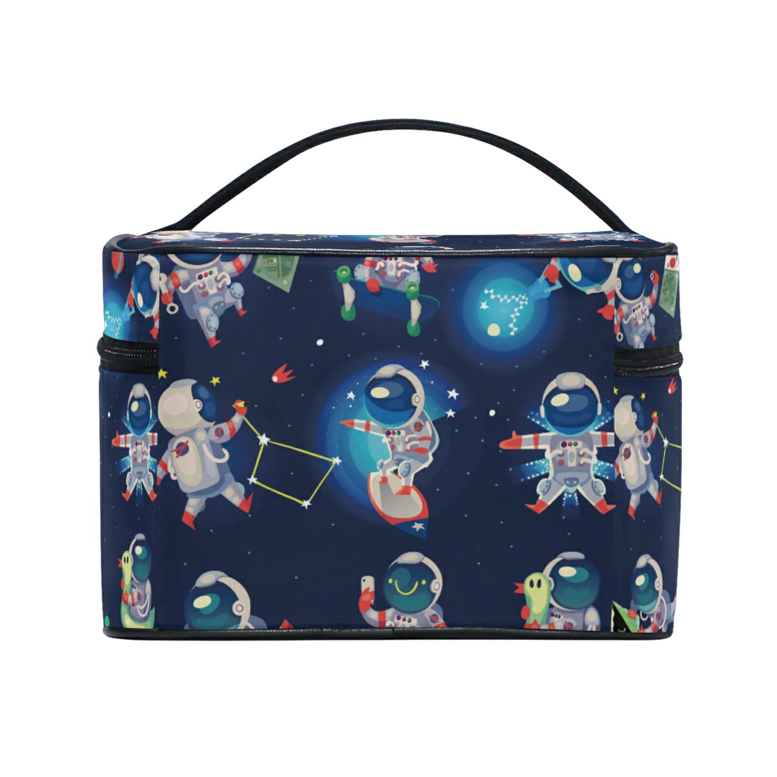 Astronaut Baby Space Themed Cosmetic Bag - Cute Cartoon Makeup Organizer with Zipper for Women & Girls - Perfect for Travel, School & Daily Use