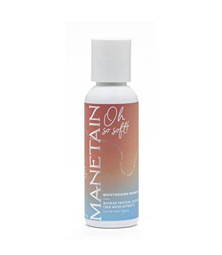 Manetain Moisturizing Shampoo 50ml - Sulfate, Paraben & Toxin Free Vegan Hair Care for Women, Men & Kids - Hydrates Curly, Wavy, Dry & Frizzy Hair - Perfect for Daily Use at Home, Travel & Gym