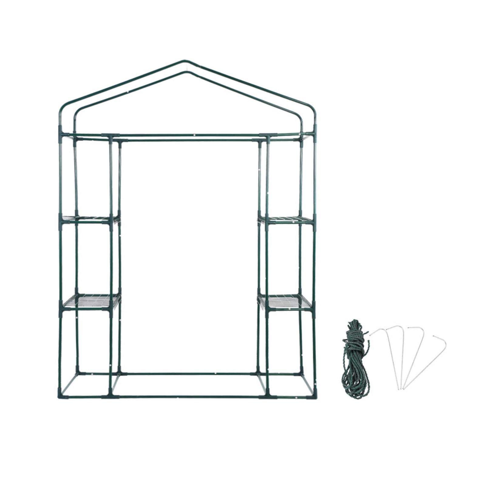 4-Tier Greenhouse Shelves with Iron Stand - 56