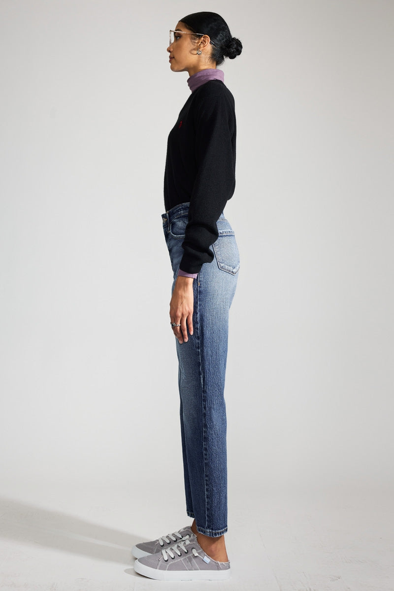 Dorothea Premier High Rise Straight Jeans for Women - Classic Stretch Denim Pants for Everyday Wear | Office, Casual & Date Night Outfits