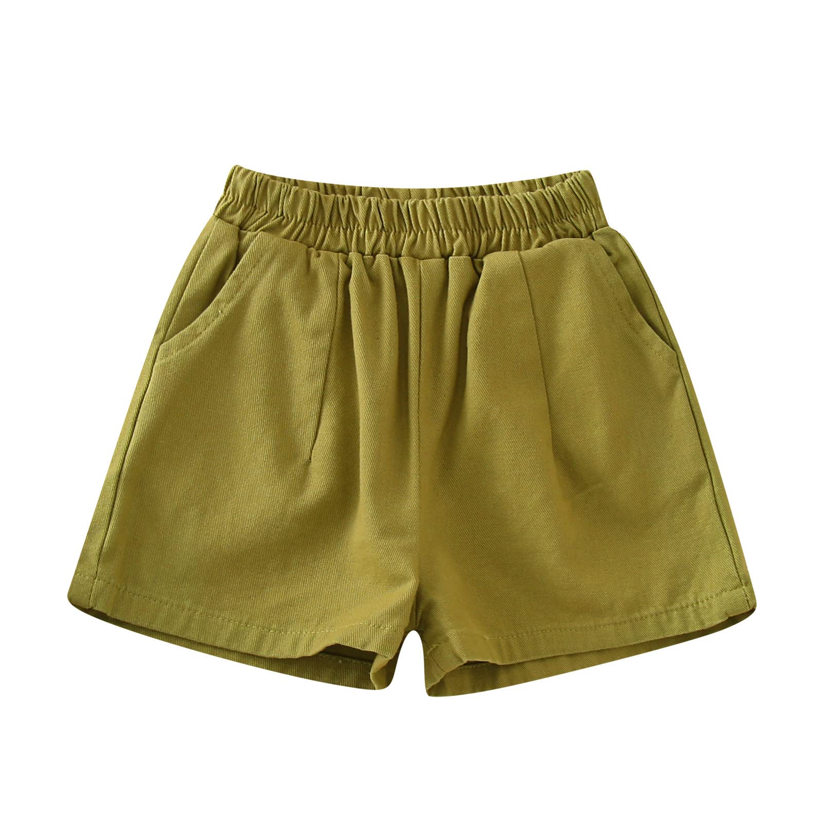 **Boys & Girls Cotton Jogger Shorts with Pockets - Toddler 5T Summer Activewear for Playground & Outdoor Activities**