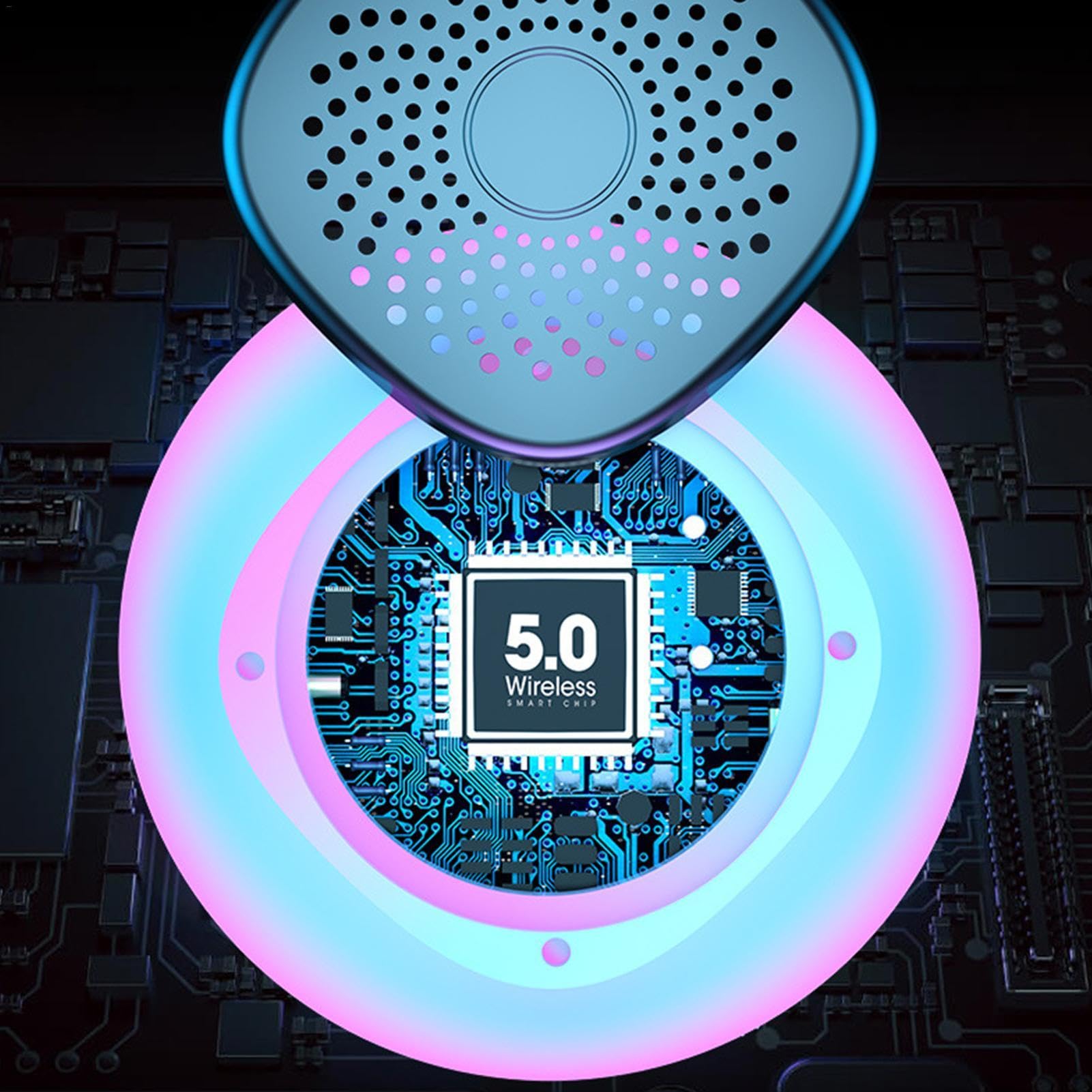 Portable Wireless Bluetooth Speaker with Colorful Night Light - Waterproof Outdoor Speaker for Car, Camping, Travel, Beach & Home Use | Smart Mini Speaker with Long Battery Life