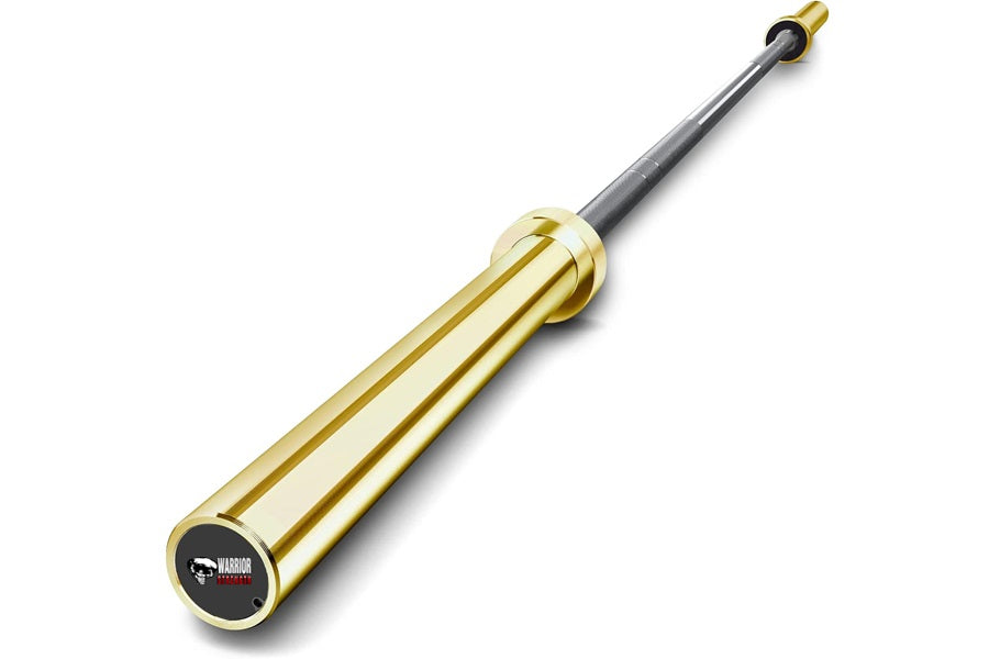 Warrior Black Cerakote & Gold Titanium Barbell - Premium Gym Equipment for Strength Training & Bodybuilding - Perfect for Home Gyms & Fitness Centers
